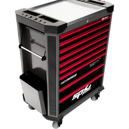 SP Tools Tech Series 453-delige gevulde gereedschapswagen – Rood, foto 2