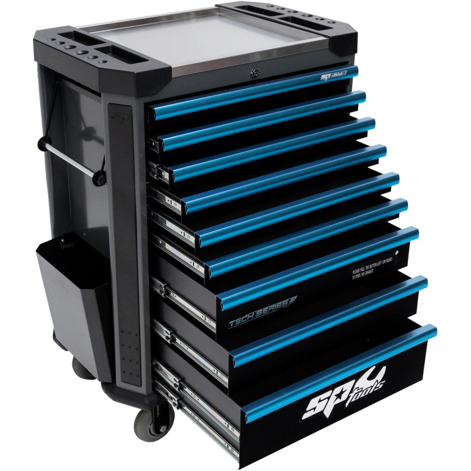 SP Tools Tech Series 453-delige gevulde gereedschapswagen – Blauw, foto 3