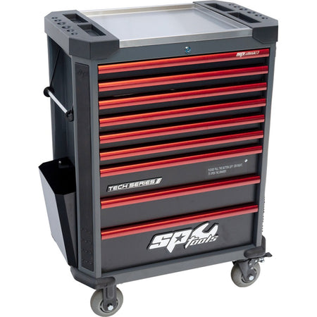 SP Tools Tech Series 453-delige gevulde gereedschapswagen – Rood