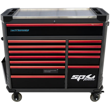SP Tools Tech Series XL 388-delige gevulde gereedschapswagen – Rood, foto 3