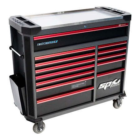 SP Tools Tech Series XL 388-delige gevulde gereedschapswagen – Rood