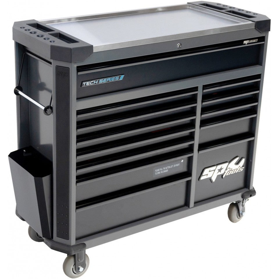 SP Tools Tech Series XL 388-delige gevulde gereedschapswagen – Zwart
