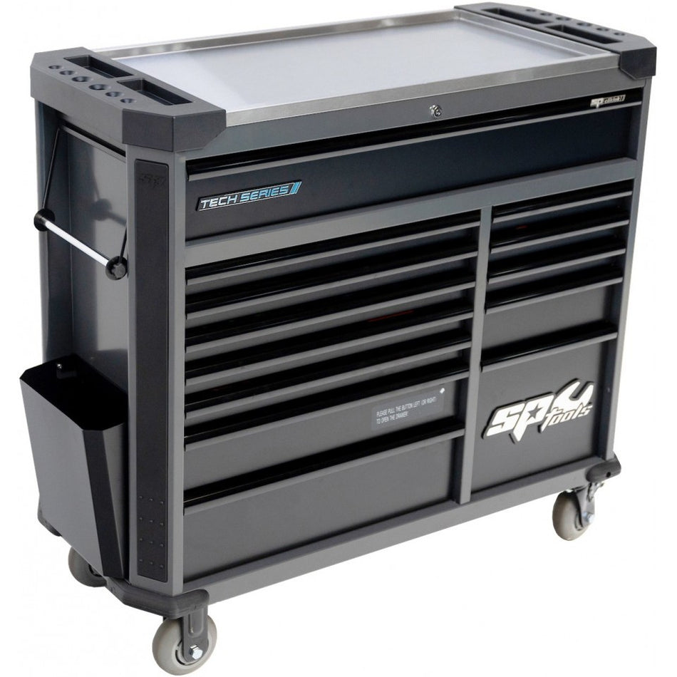 SP Tools Tech Series XL 388-delige gevulde gereedschapswagen – Zwart