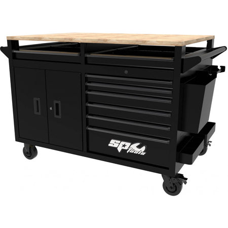 SP Tools USA Sumo Series The Big Sumo 544-delige gevulde werkbankwagen – Houten werkblad