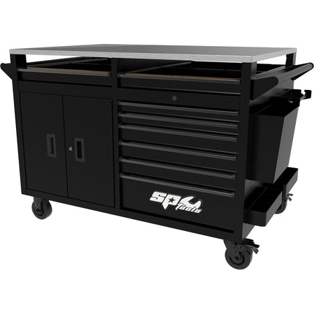 SP Tools USA Sumo Series The Big Sumo 544-delige gevulde werkbankwagen – RVS-werkblad