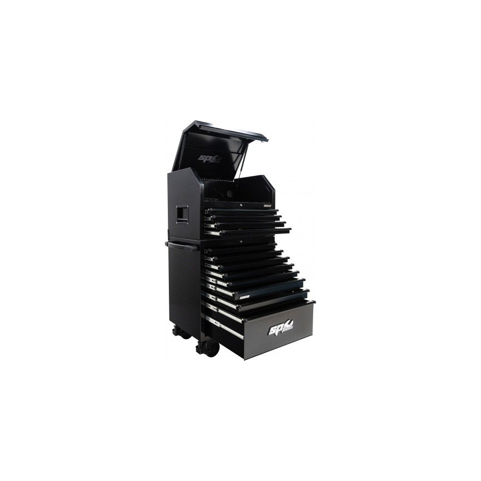 SP Tools USA Sumo Series 640-delige gevulde gereedschapswagen met topkist – Zwart, foto 3