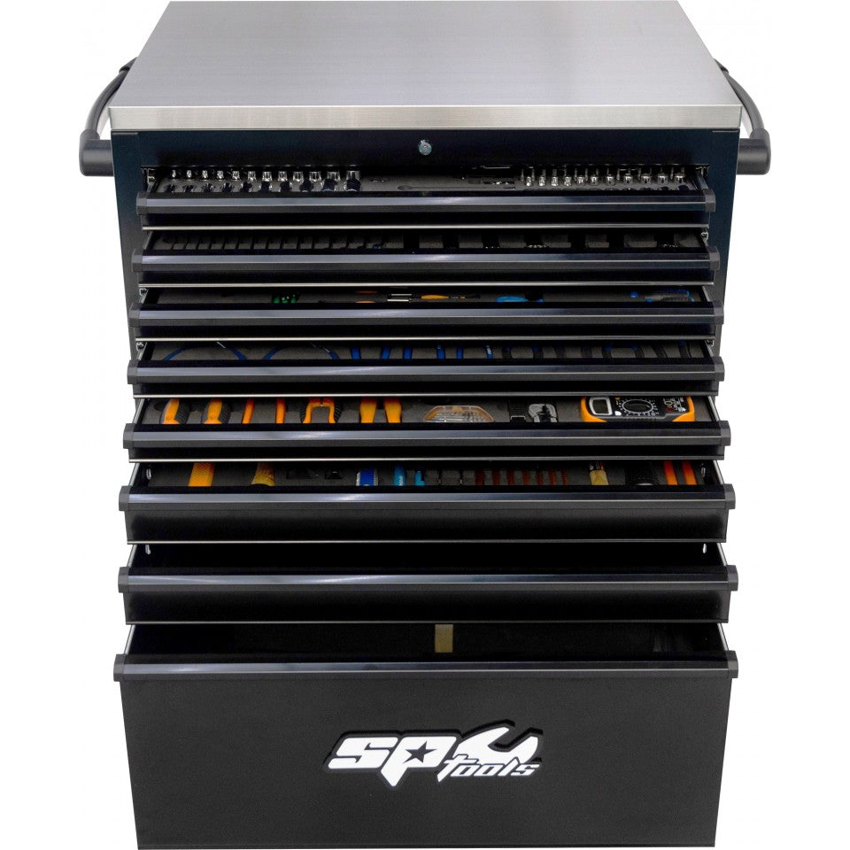 SP Tools USA Sumo Series 640-delige gevulde gereedschapswagen – zwart, foto 4