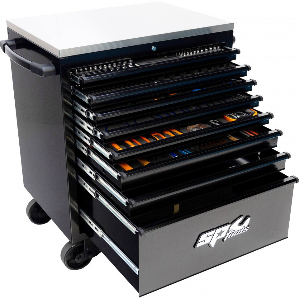 SP Tools USA Sumo Series 640-delige gevulde gereedschapswagen – zwart, foto 2