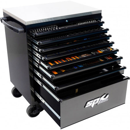 SP Tools USA Sumo Series 640-delige gevulde gereedschapswagen – zwart, foto 2