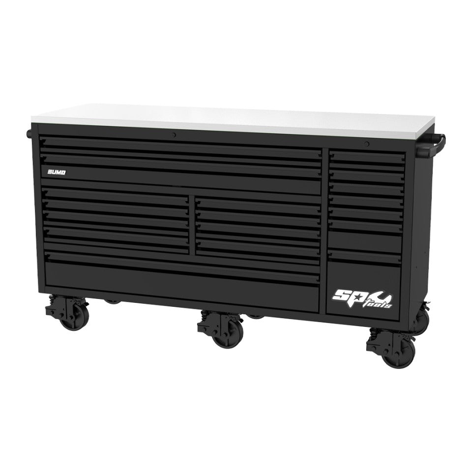 SP Tools USA Sumo Series XXL 622-delige gevulde gereedschapswagen – Zwart