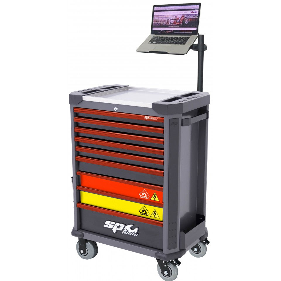 SP Tools Tech Series VDE 199-delige gevulde gereedschapswagen – Rood