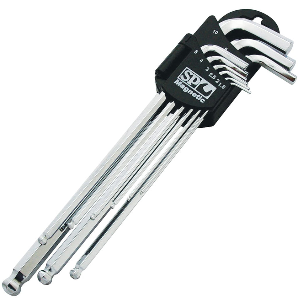 SP34511 | BINNENZESKANT INBUSSLEUTELSET 9DLG MET MAGNETISCHE KOP